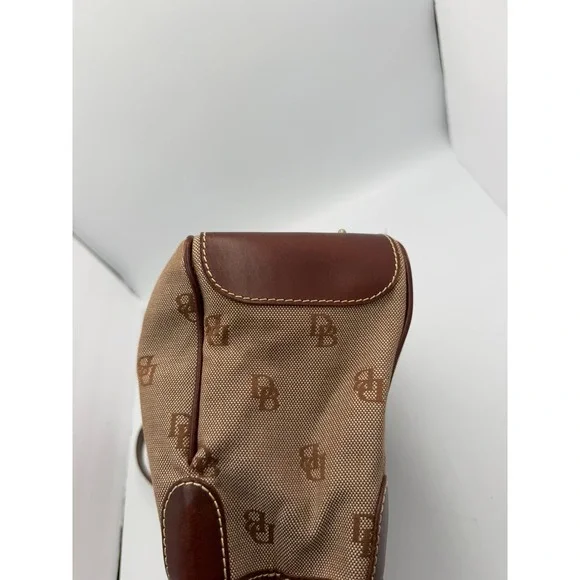 Dooney & Bourke Small Double Handle Tote Monogram Canvas Leather Brown HK51Q BN - Picture 11 of 12